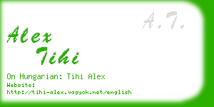 alex tihi business card